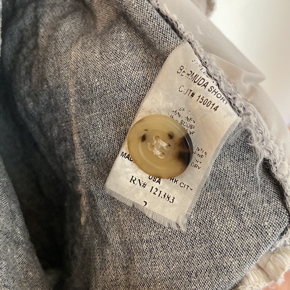 Womyn Size 2 Size M Linen Blend Bermuda Shorts - Picture 5 of 5